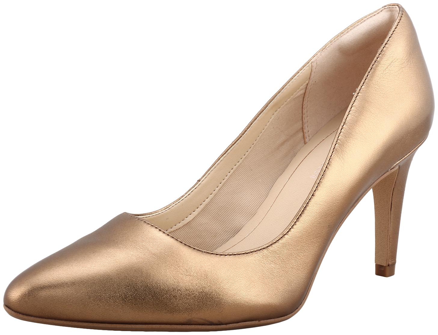 

Clarks Women Gold Pumps