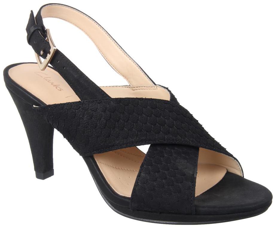 

Clarks Women Black Heeled Sandals