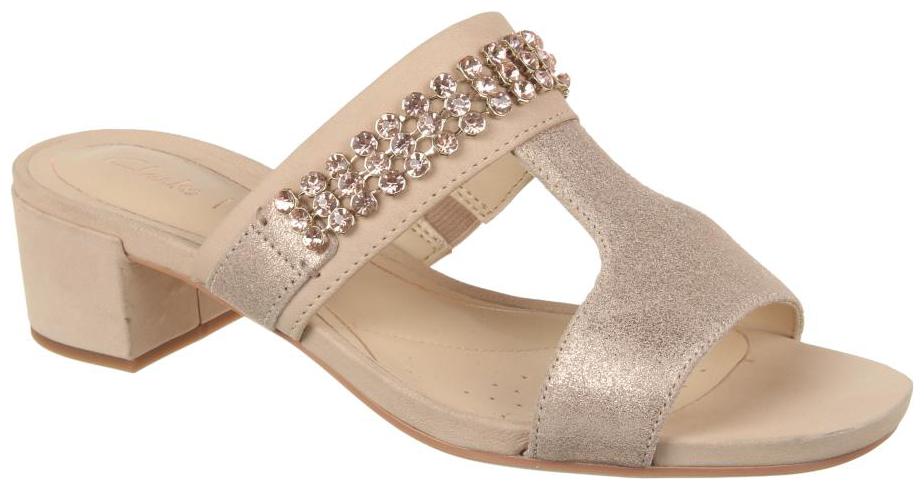 

Clarks Women Gold Heeled Sandals