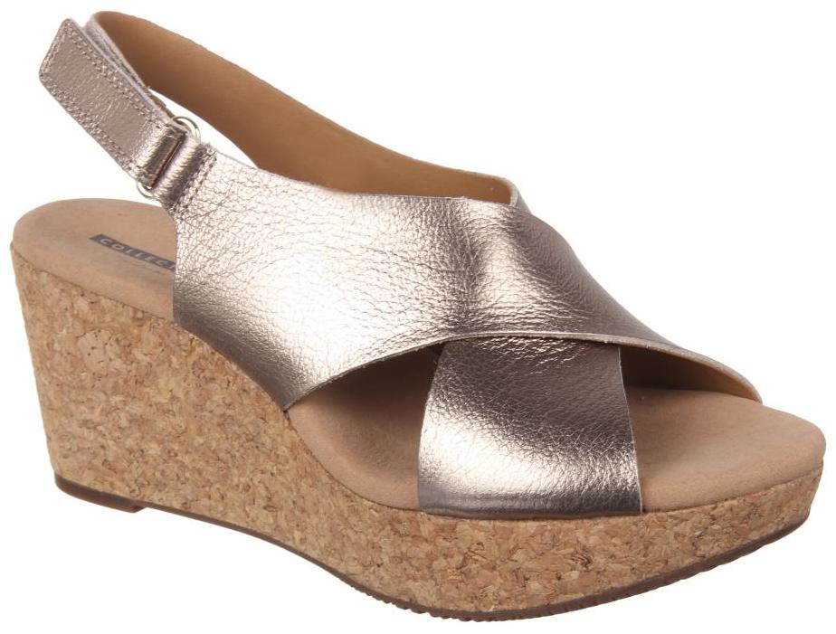 

Clarks Women Gold Wedges