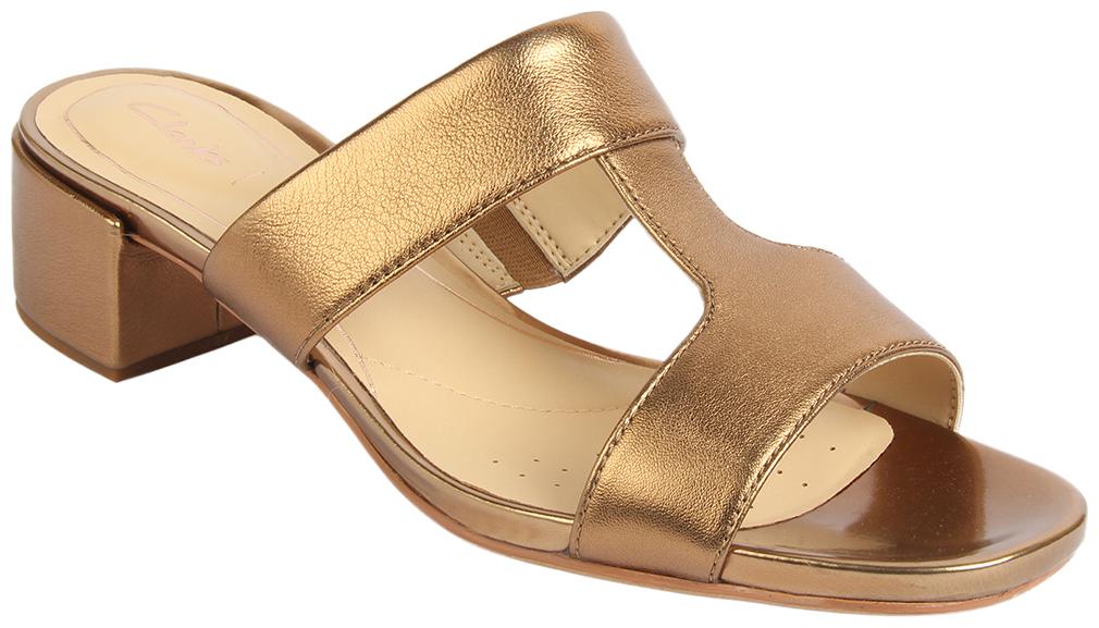 

Clarks Women Bronze Heeled Sandals