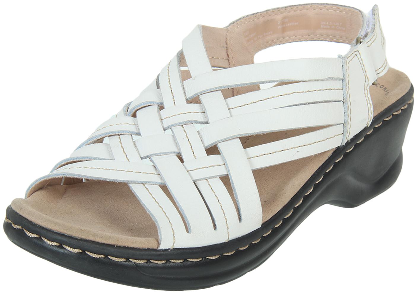 

Clarks Women White Wedges