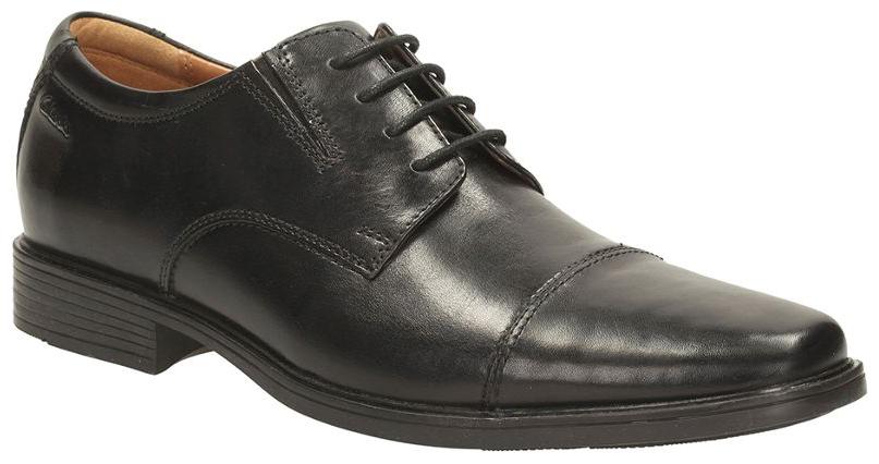 

Clarks Men Tilden Cap Black Leather Formal Shoes