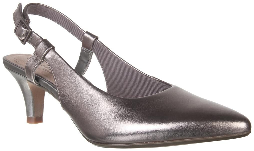 clarks silver pumps