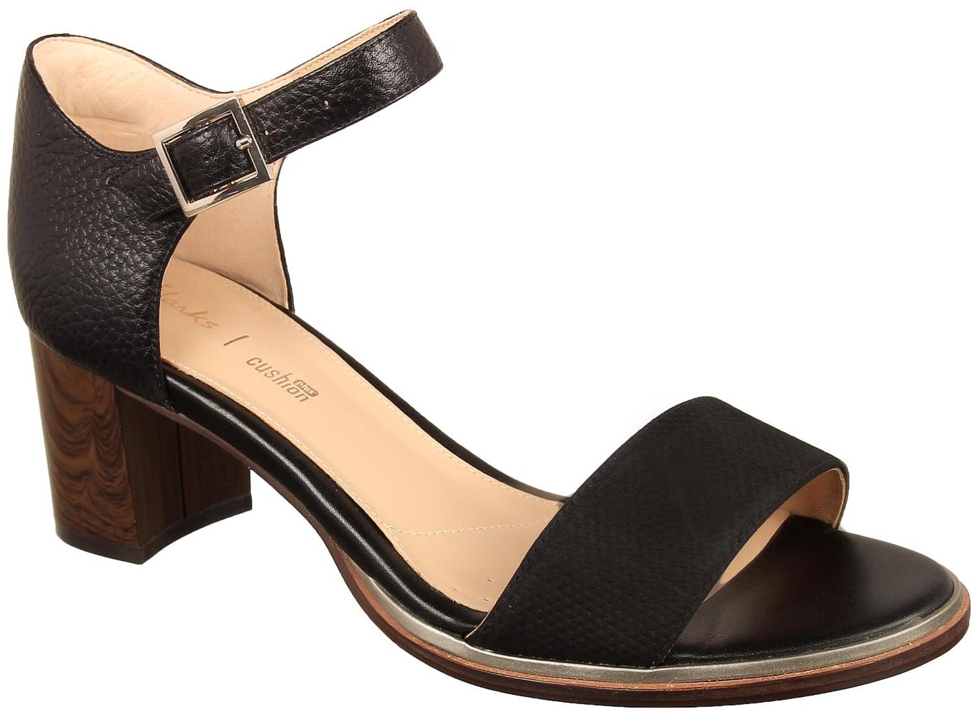 

Clarks Women Black Heeled Sandals