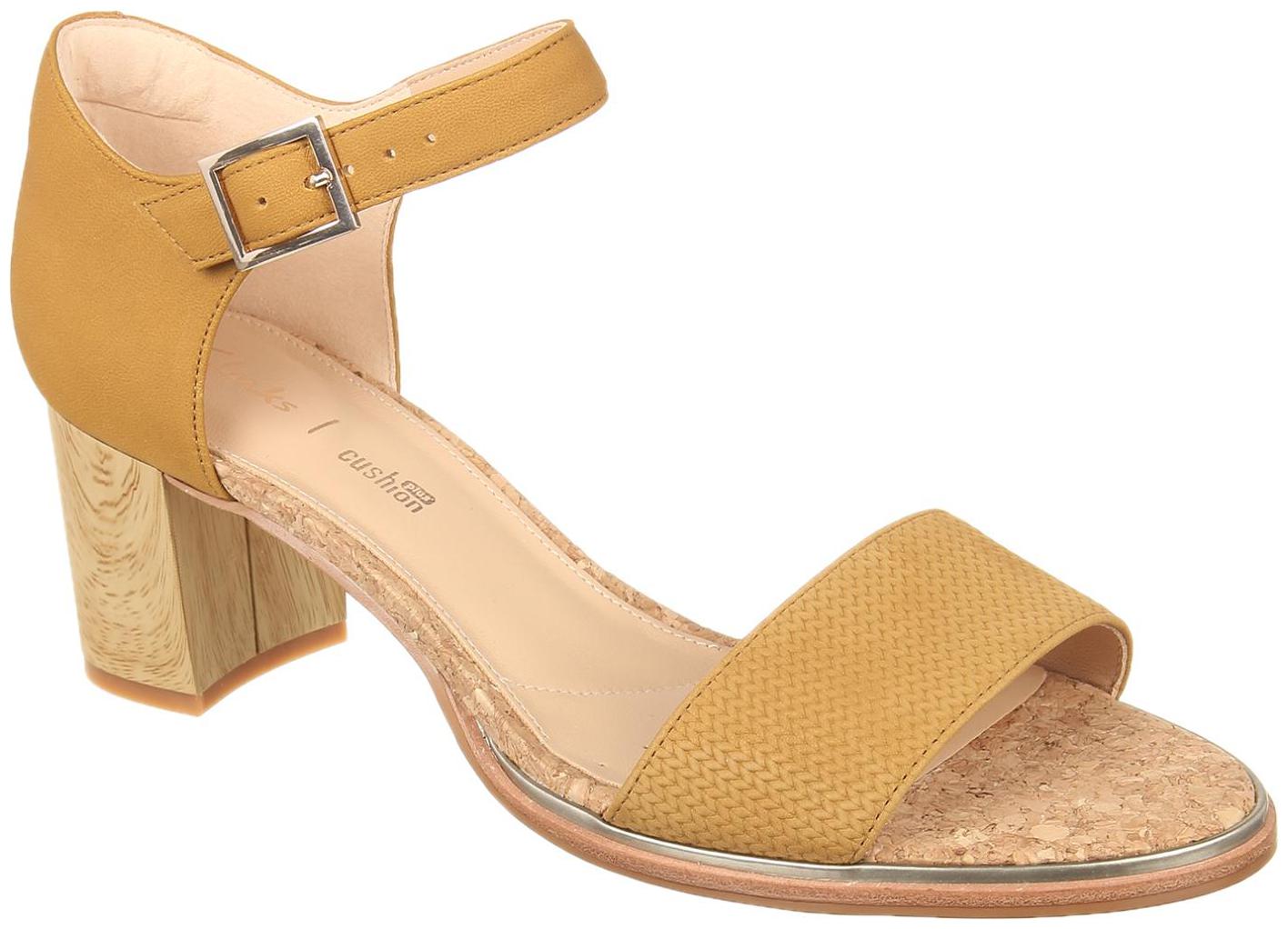 

Clarks Women Yellow Heeled Sandals