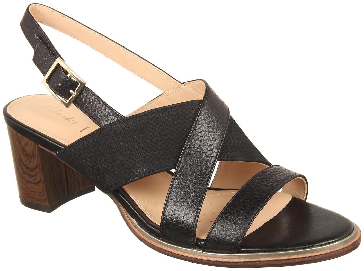 

Clarks Women Black Heeled Sandals