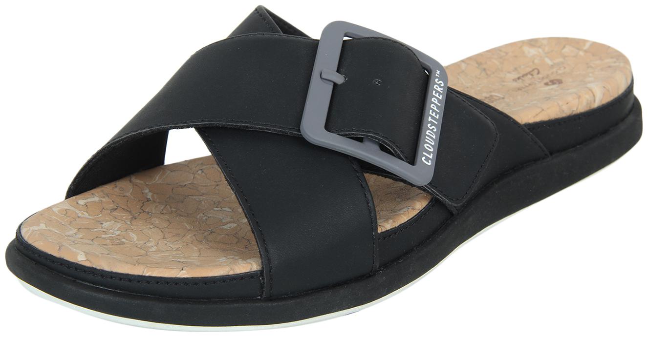 

Clarks Step Juneshell Black Slippers Flip Flops For Women