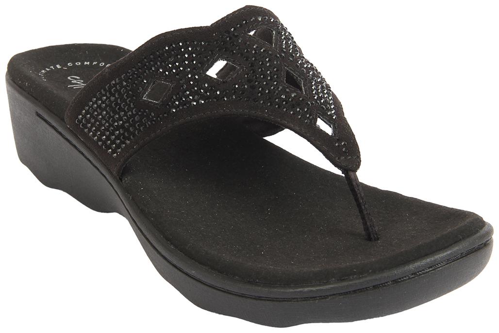 

Clarks Synthetic Solid Black Casual Slippers For Women