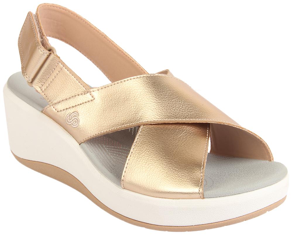 

Clarks Women Gold Heeled Sandals