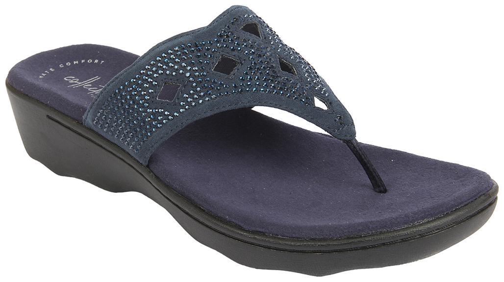 

Clarks Synthetic Solid Navy Blue Casual Slippers For Women