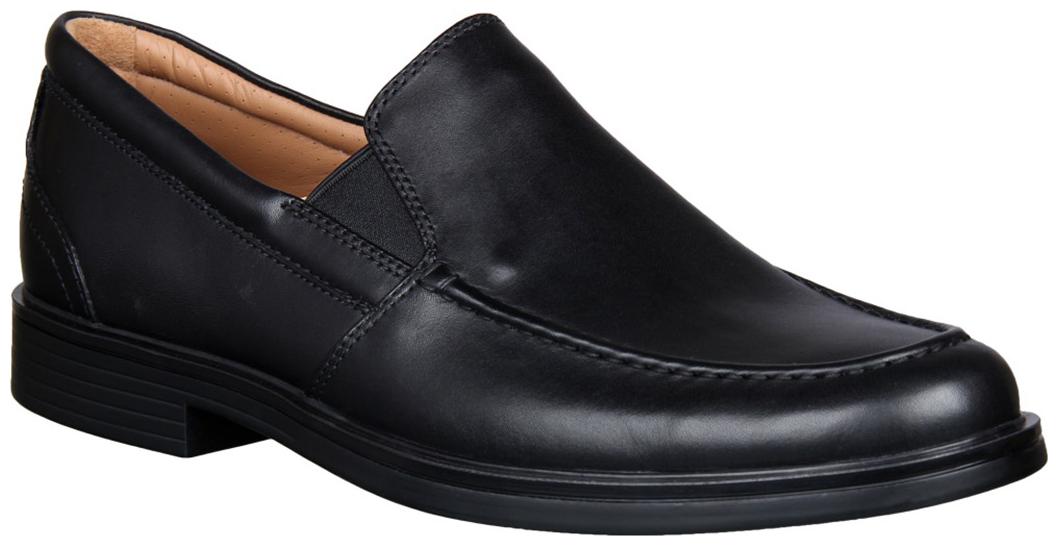 

Clarks Un Aldric Slip Black Leather Formal Shoes