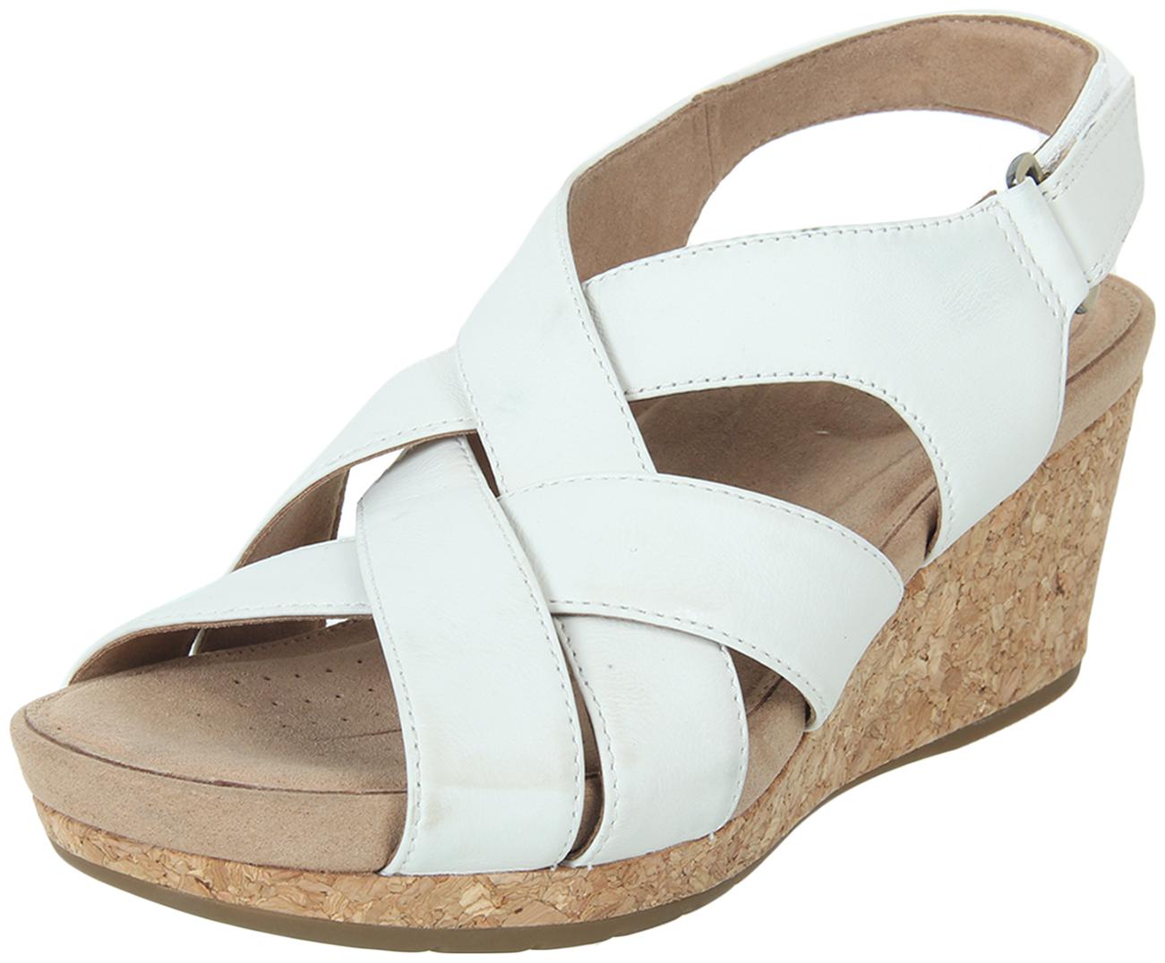 

Clarks Women White Wedges