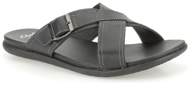 

Clarks Valor Slide Black Leather Clogg