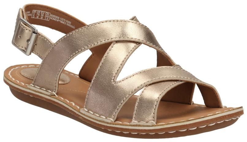 

Clarks Women Tustin Spears Metallic Leather Sandals