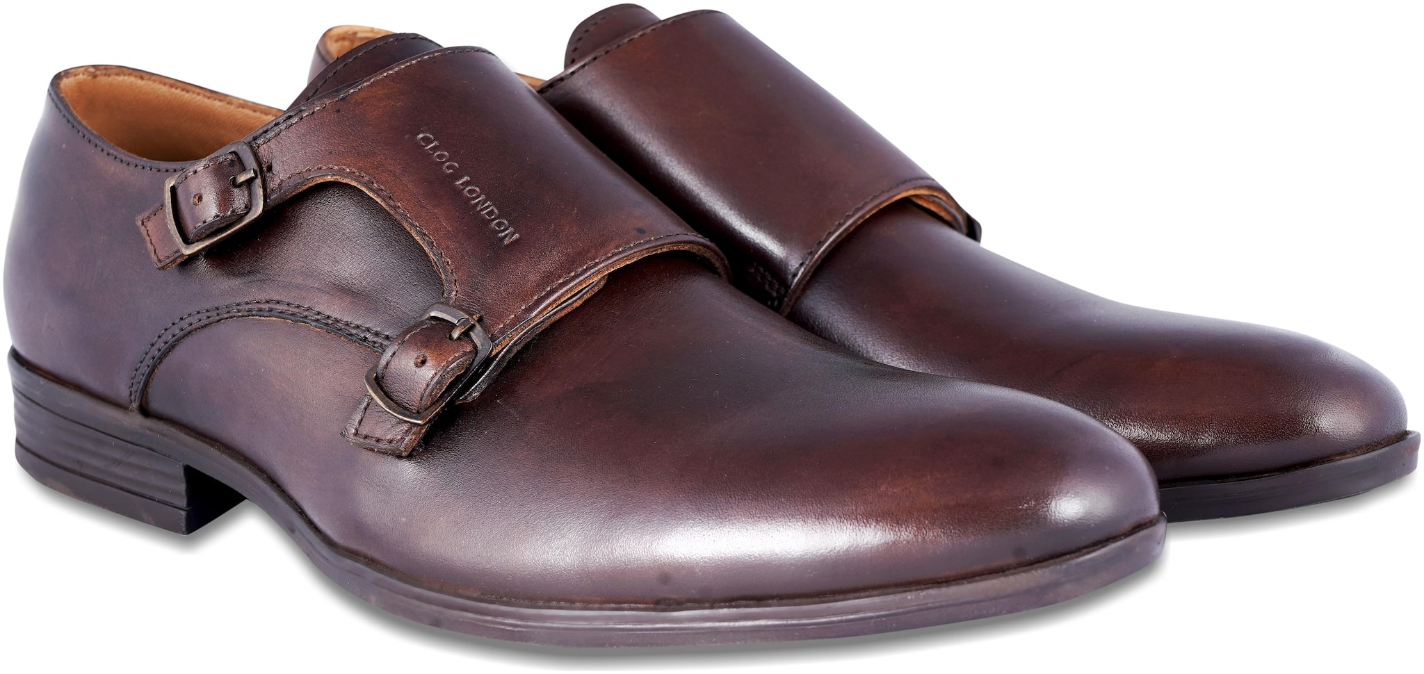 

CLOG LONDON Men Brown Monk Shoes - 18024 BROWN 8