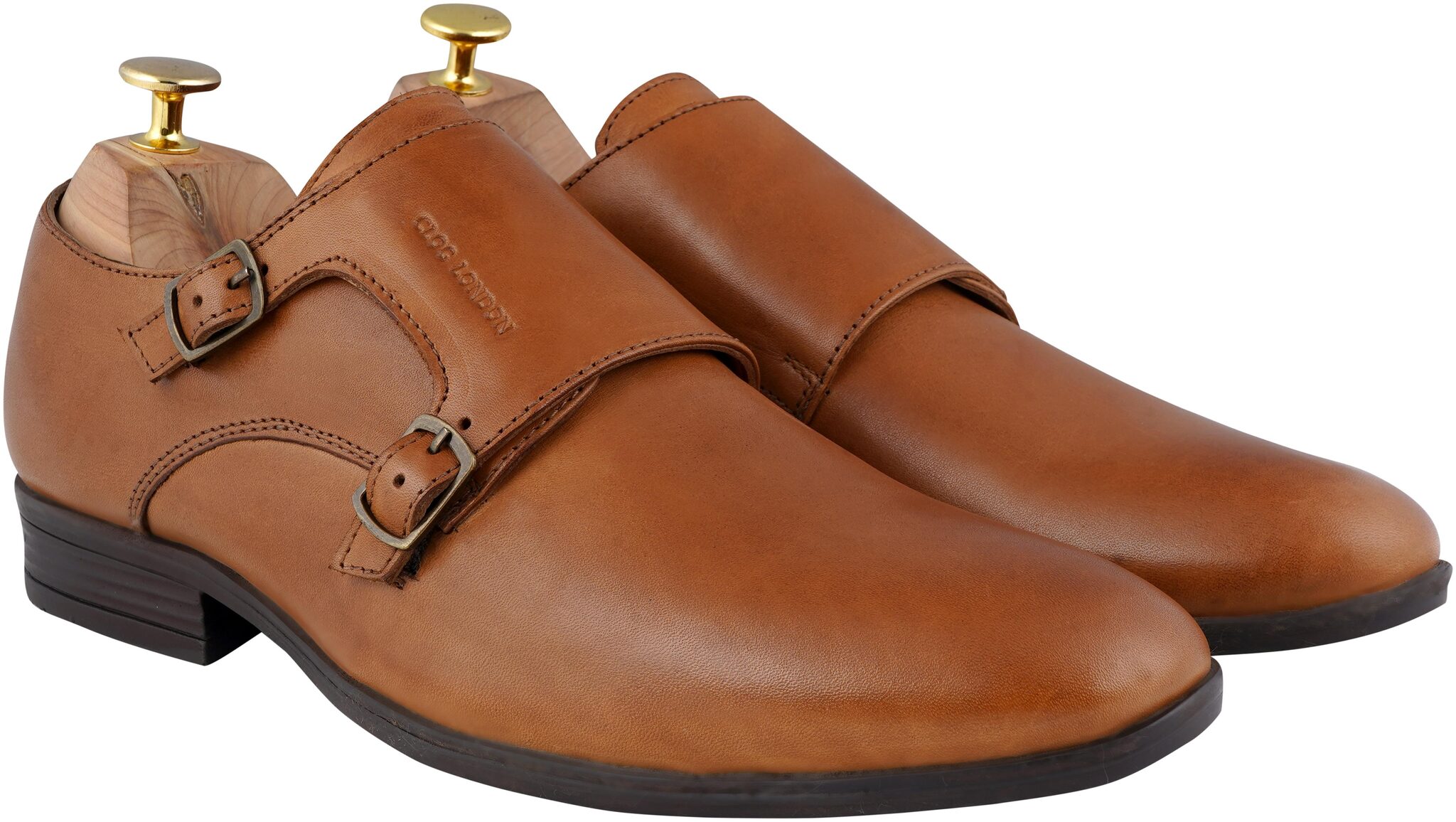 

CLOG LONDON Men Tan Monk Shoes - 18024 TAN 6