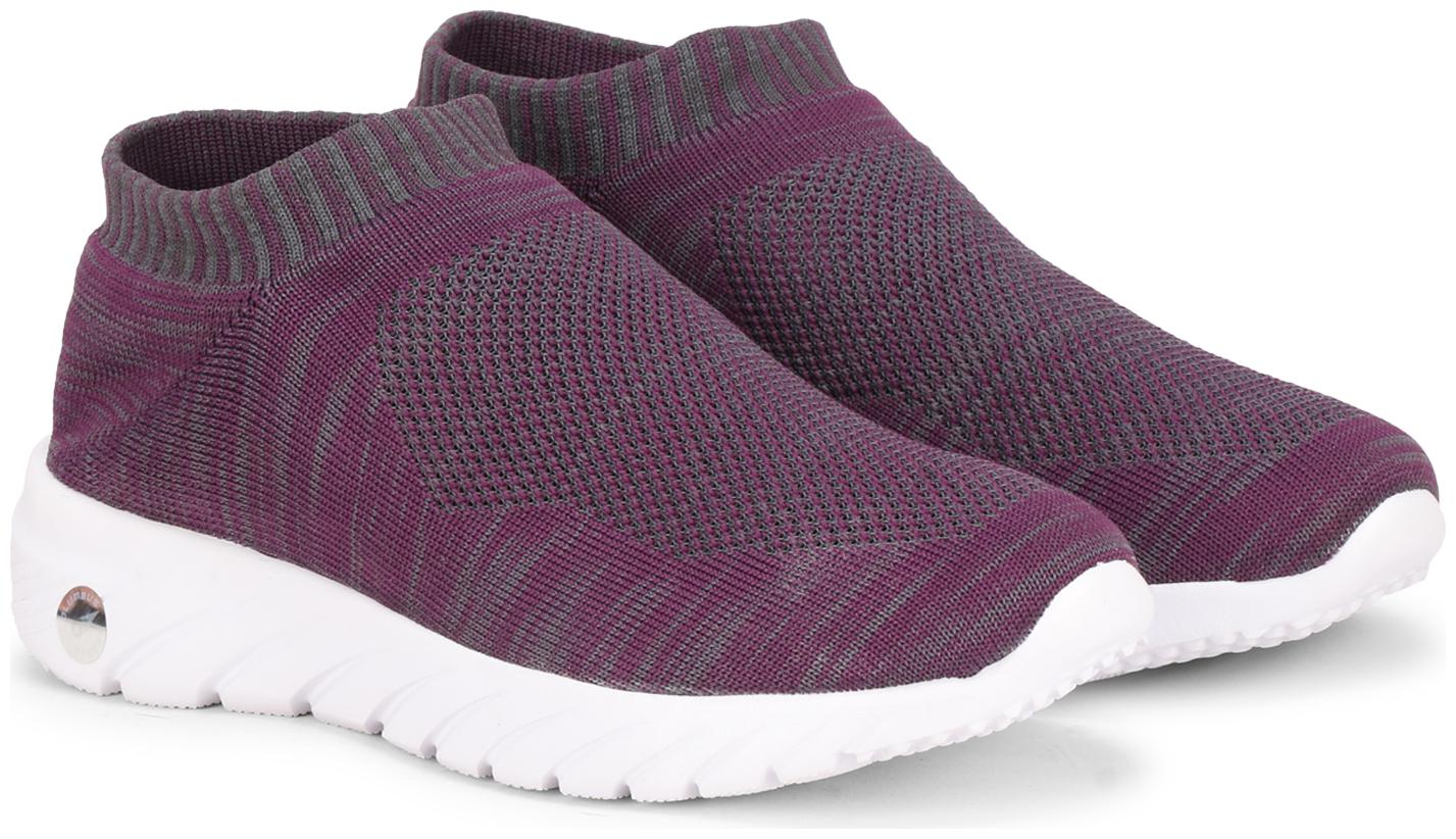 

Columbus Women Grey Purple Slip-On Shoes