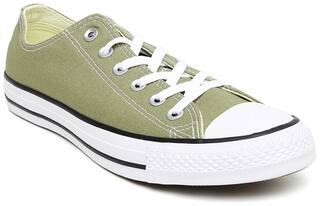 Converse Unisex Olive Green Solid Sneakers