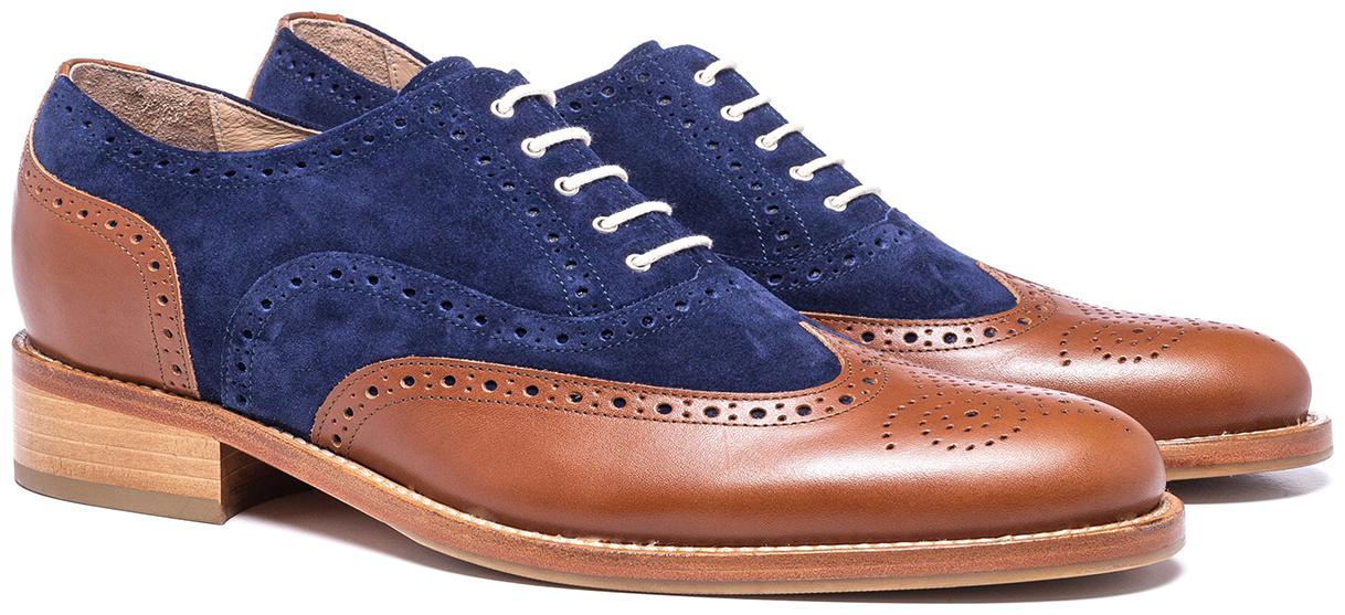 

COSTOSO ITALIANO Men Blue Tan Oxford Formal Shoes