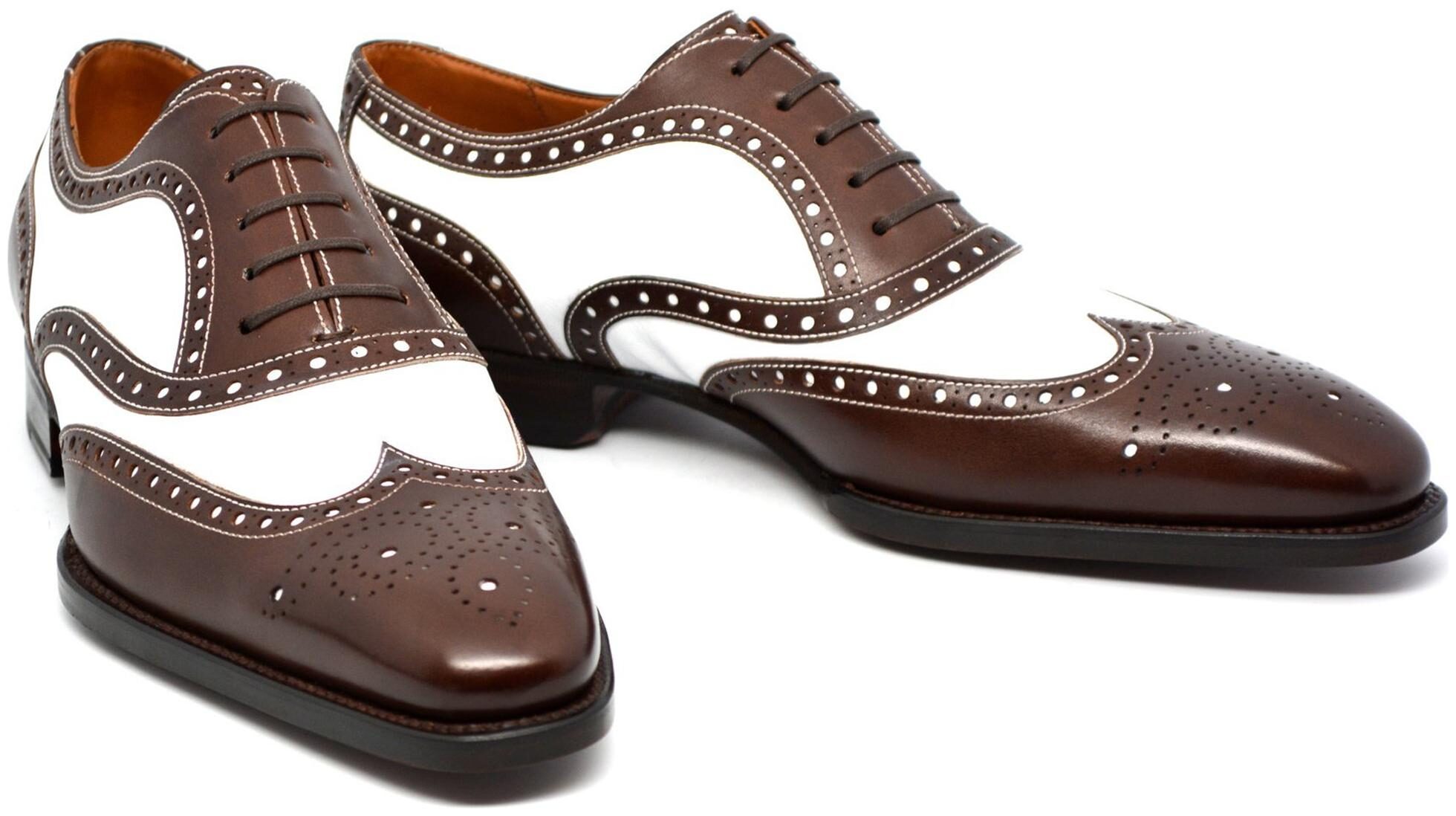 

COSTOSO ITALIANO Men White Brown Oxford Formal Shoes