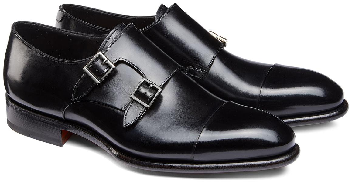 

COSTOSO ITALIANO Men Black Monk Shoes Formal Shoes