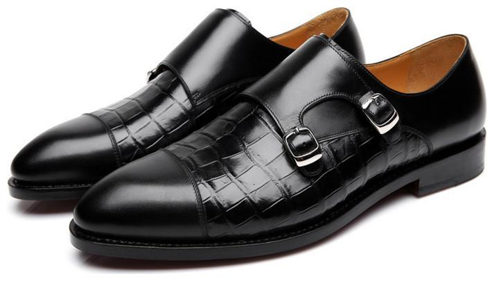 

COSTOSO ITALIANO Men Black Monk Shoes Formal Shoes