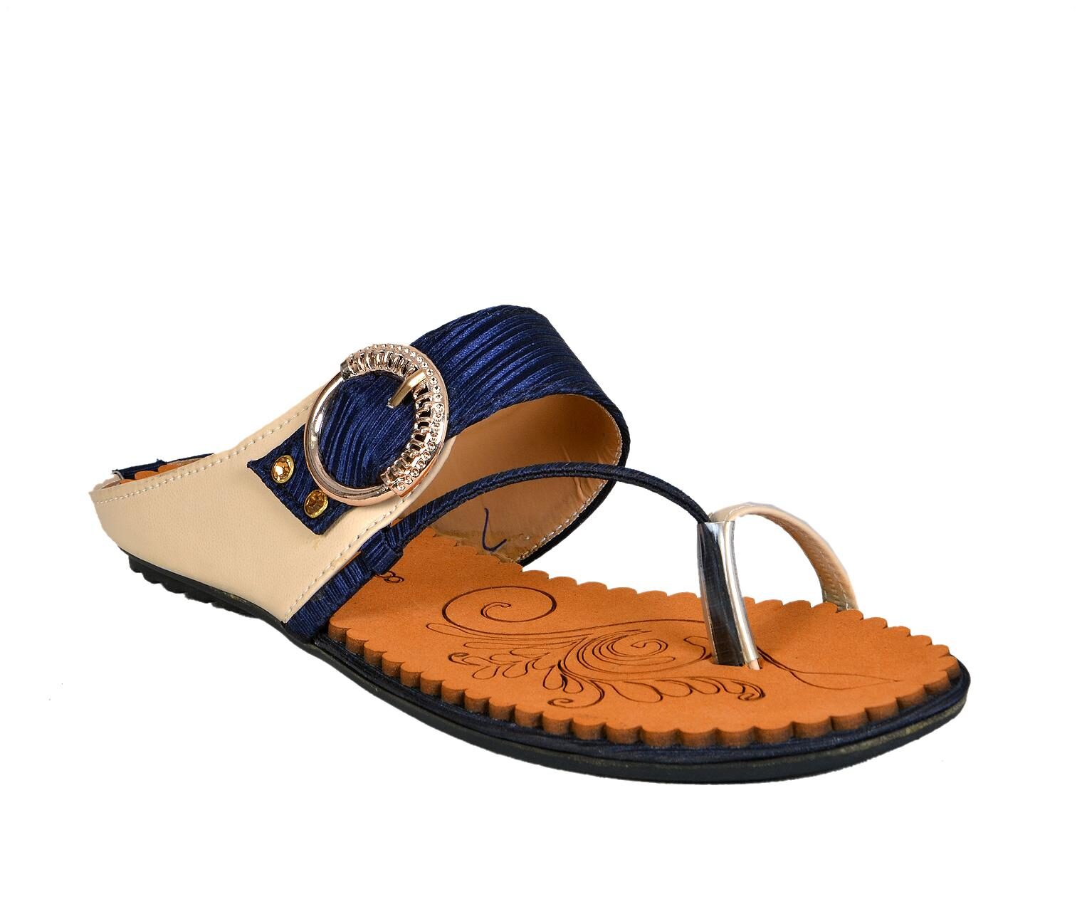 

Crazy Bunny Women Blue T-Strap Flats