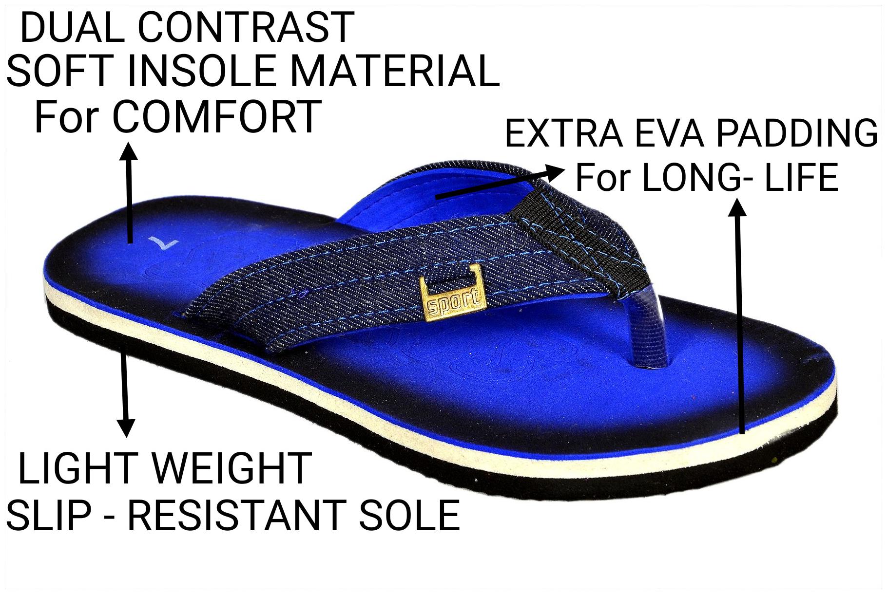 

Crazy Bunny Men Navy Blue Outdoor Slippers