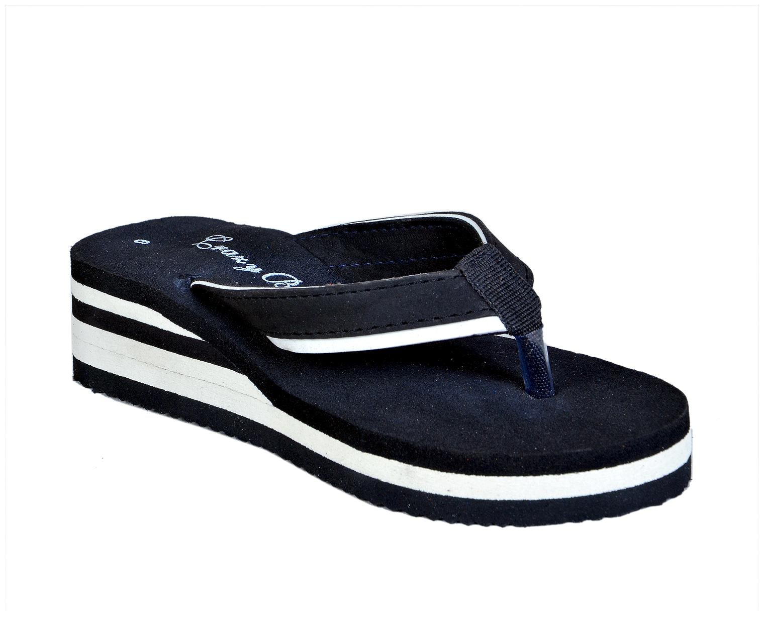 

Crazy Bunny Women Black T-Strap Flats