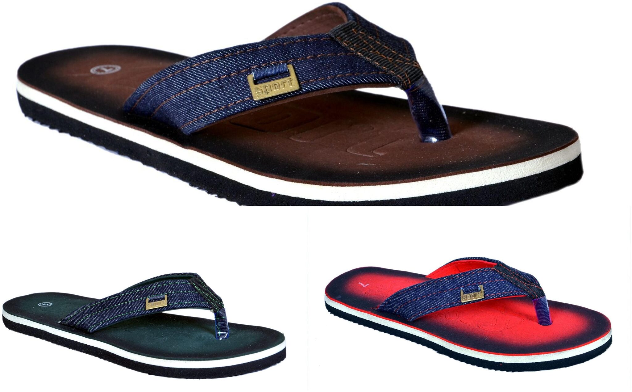 

Crazy Bunny Men s Flip Flop Combo (Pack 0f 3)
