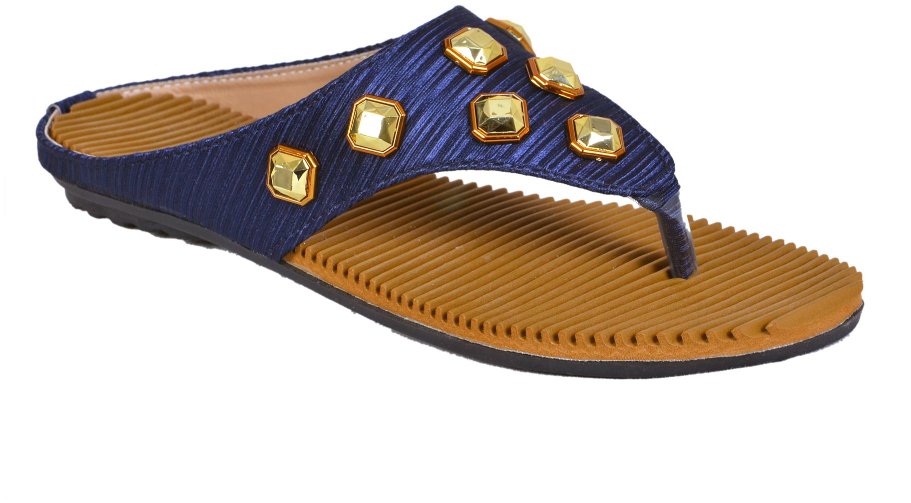 

Crazy Bunny Women Blue T-Strap Flats