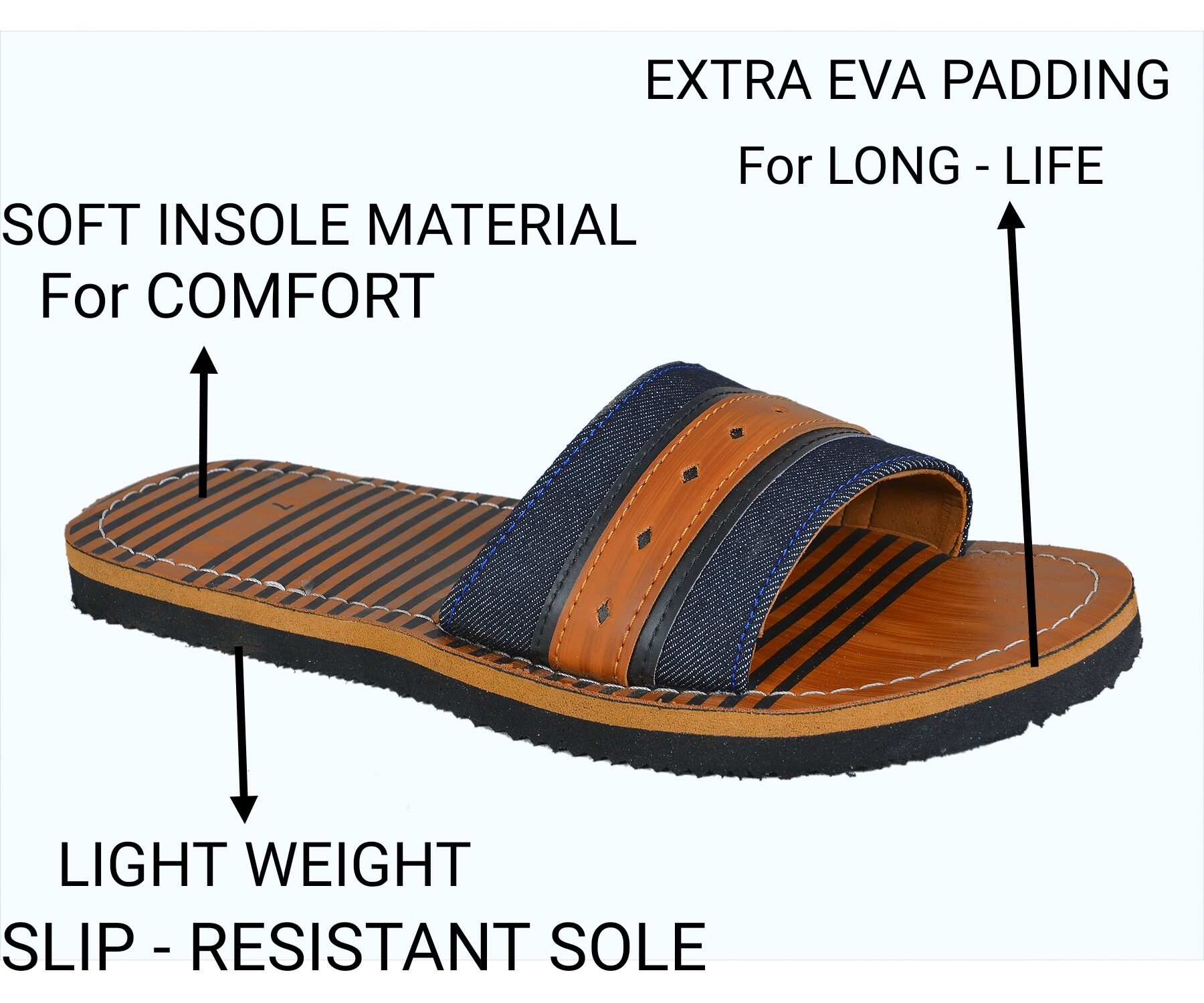 

Crazy Bunny Men Tan Flip-Flops