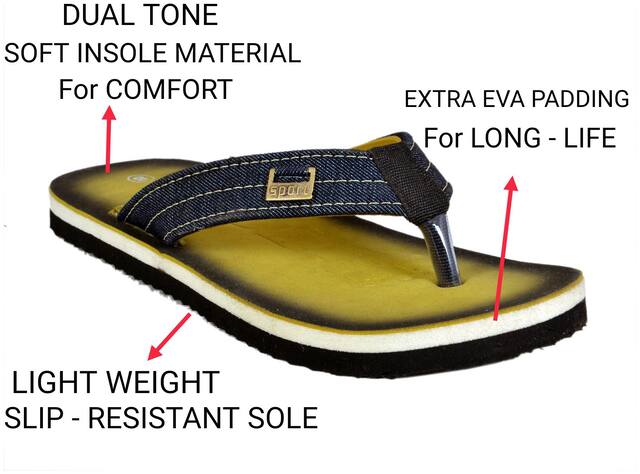 Crazy Bunny Flip-Flops For Men ( Yellow )