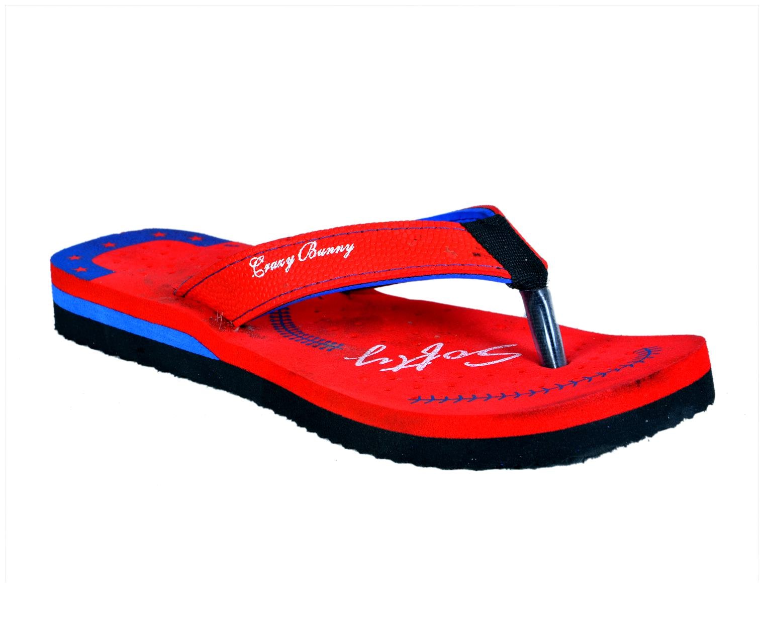 

Crazy Bunny Womens Red Casual Slippers