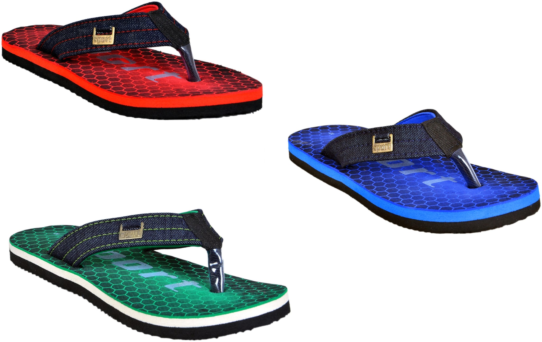 

Crazy Bunny Men s Flip Flop Combo (Pack 0f 3)