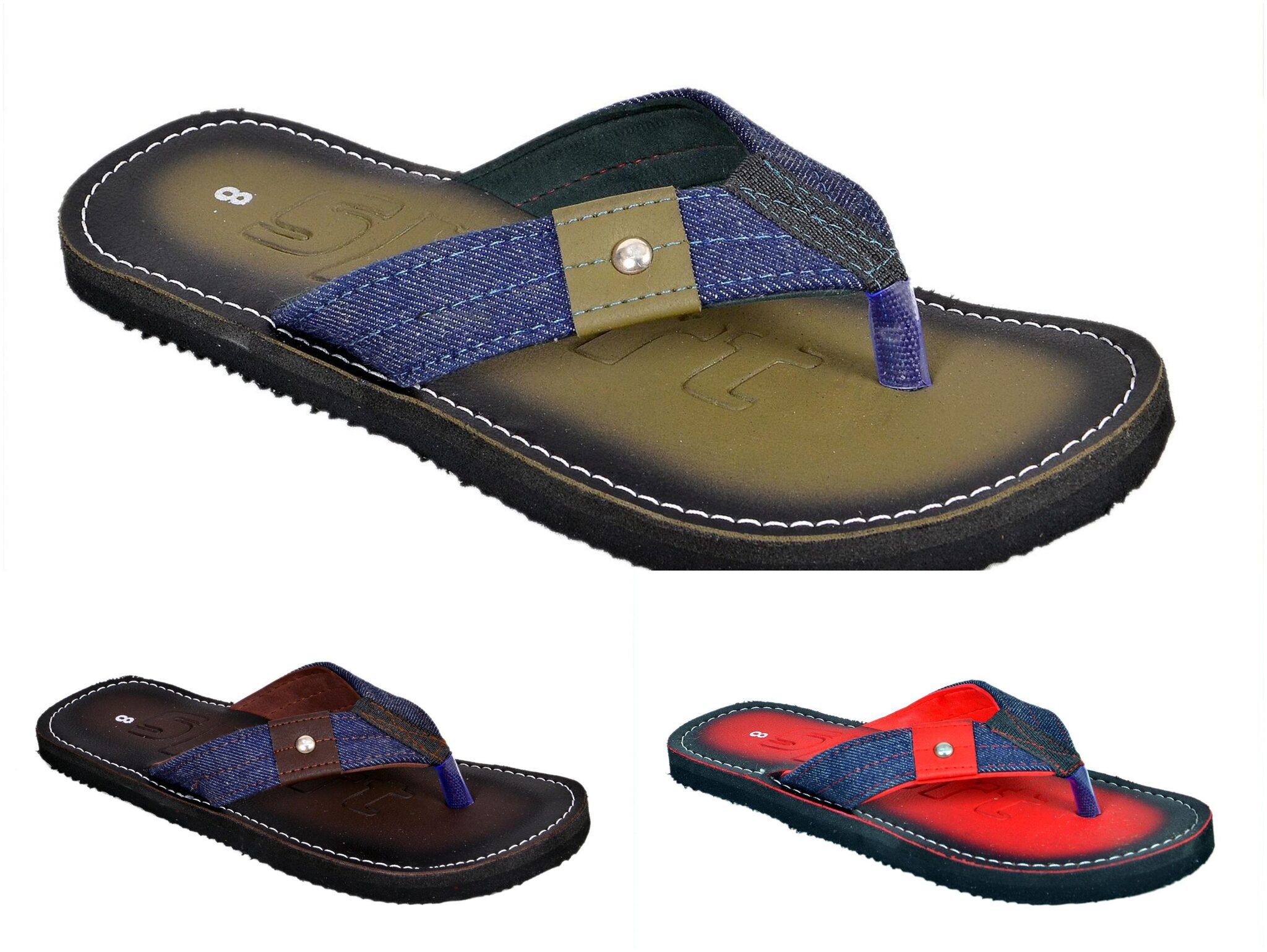 

Crazy Bunny Men s Flip Flop Combo (Pack 0f 3)