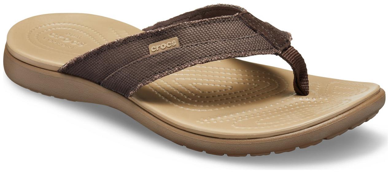 

Crocs Men s Brown Santa Cruz Flip Flops