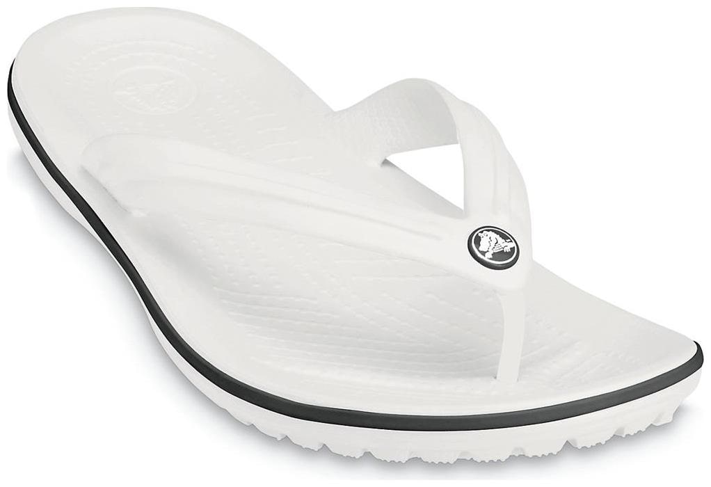 

Crocs Men s White Crocband Flip Flops