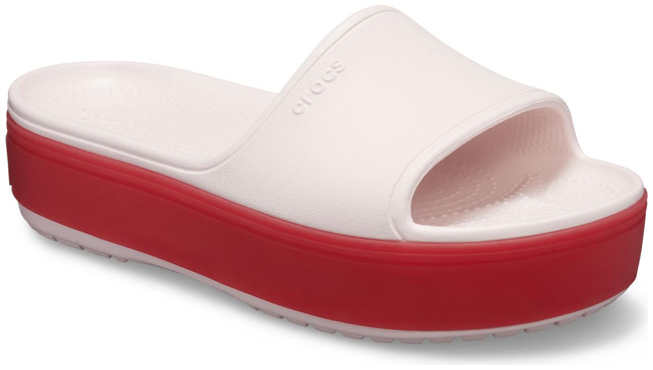 

Crocs Unisex Red White Sliders - 1 Pair