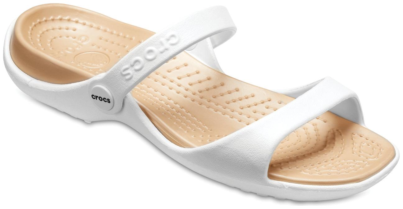 

Crocs Women s White Cleo Sandals
