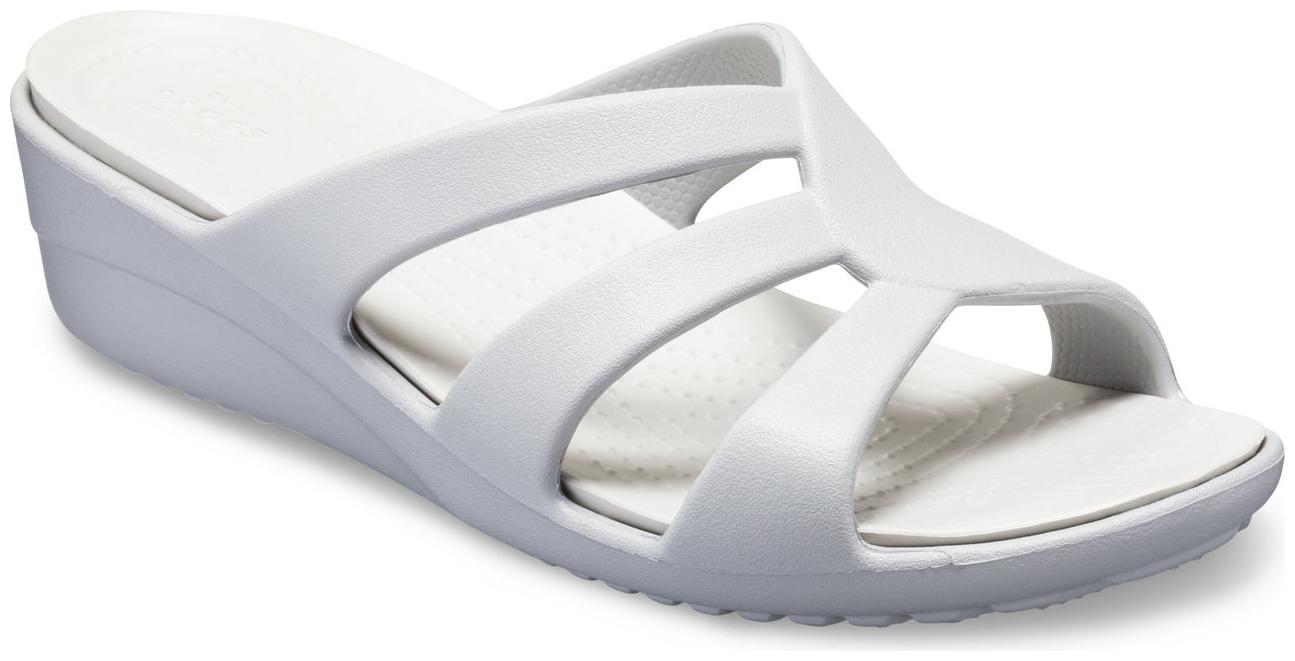 

Crocs Women s silver Sanrah Sandals