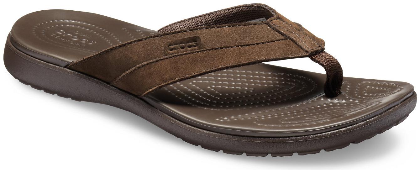 

Crocs Men s Brown Santa Cruz Flip Flops