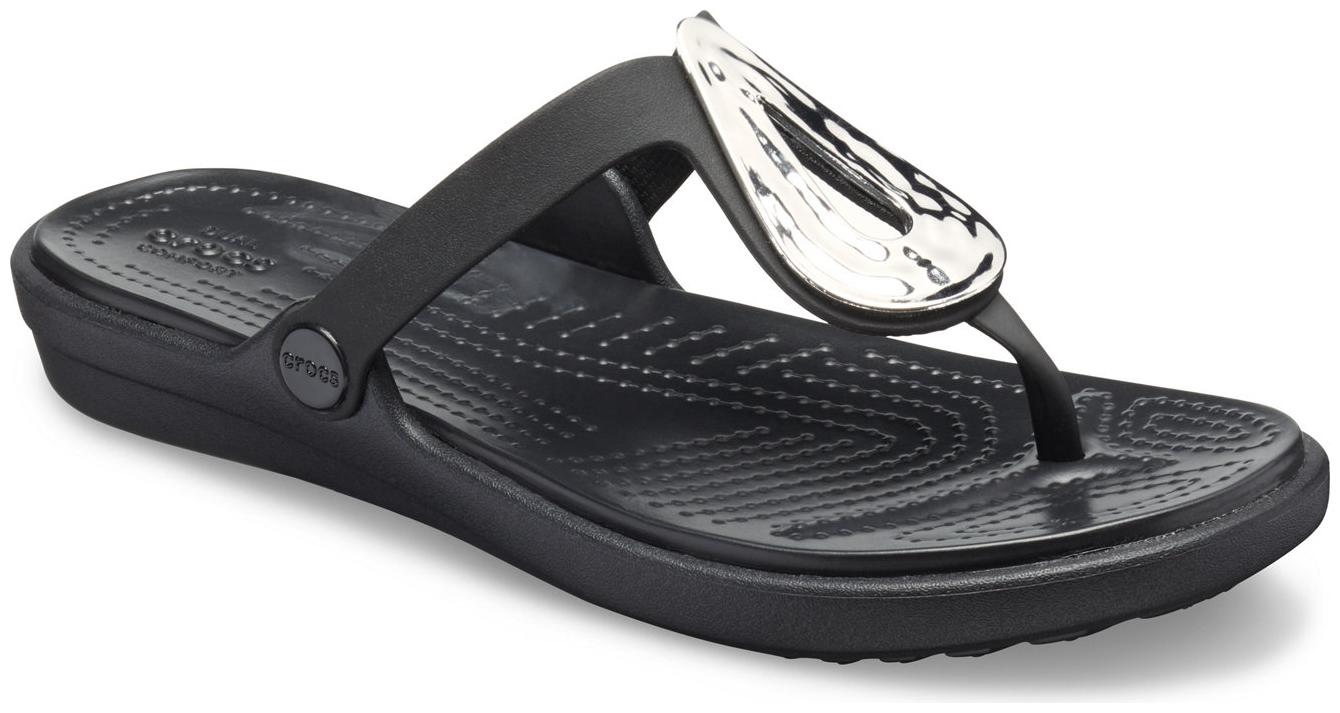 

Crocs Sanrah Black Womens Flip