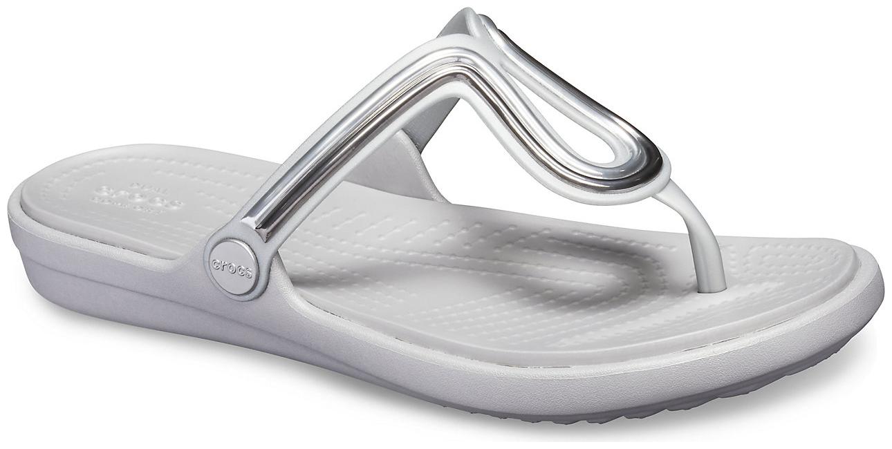 

Crocs Sanrah Silver Womens Flip