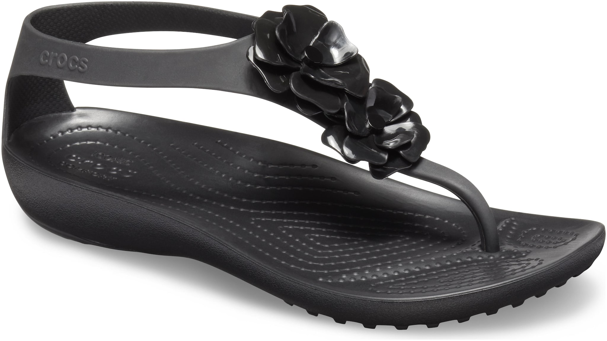 

Crocs Women Black Serena Embellish Flip Flops 205600-060