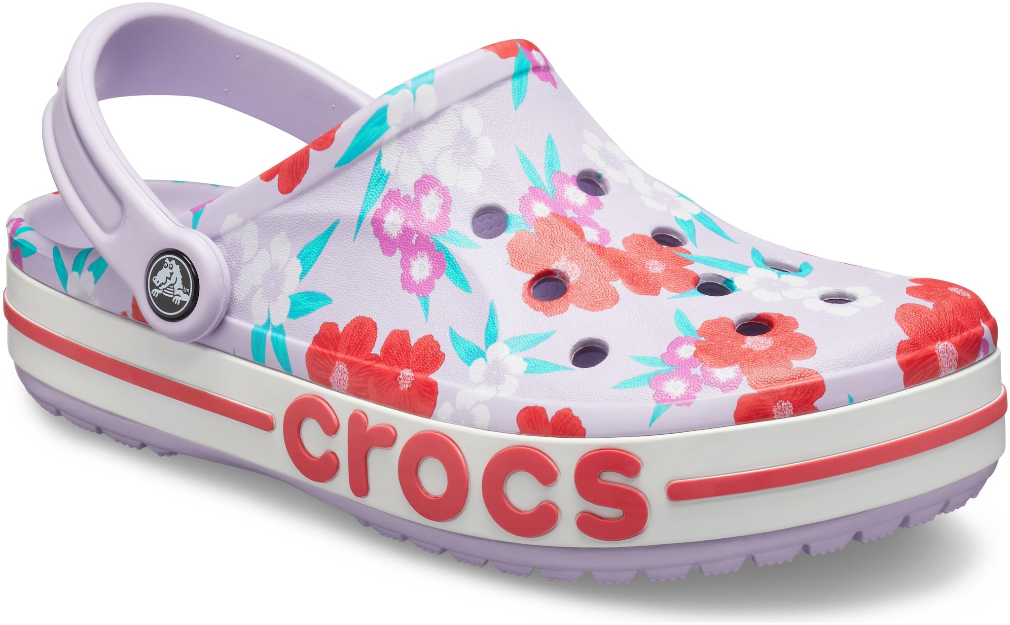 

Crocs Women Lavender Red Bayaband Printed Clogs 205840-5PF