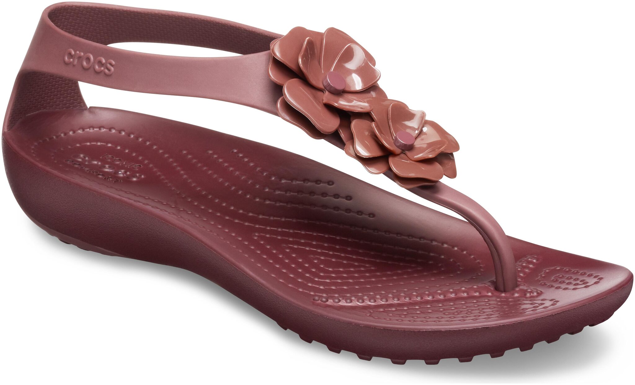 

Crocs Women Burgundy Serena Embellish Flip Flops 205600-605