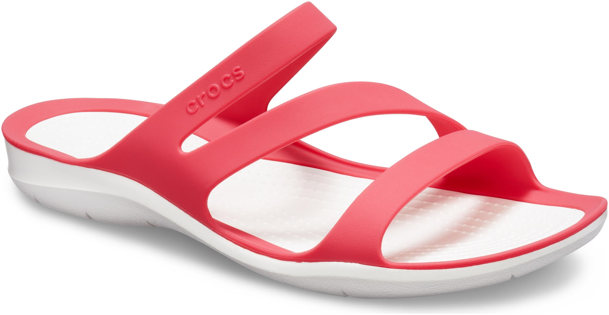 

Crocs Women Pink White Swiftwater Sandals 203998-6EW