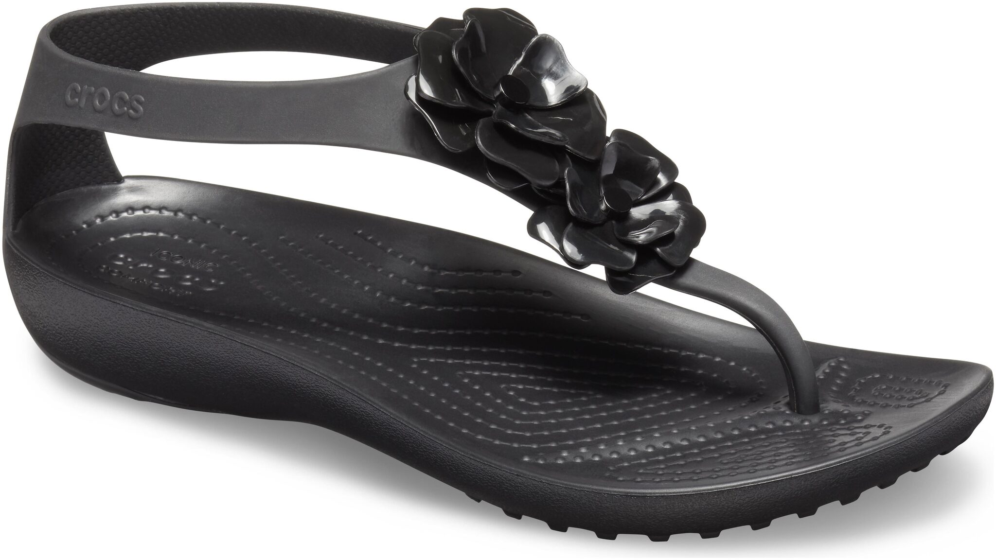 

Crocs Women Black Serena Embellish Flip Flops 205600-060